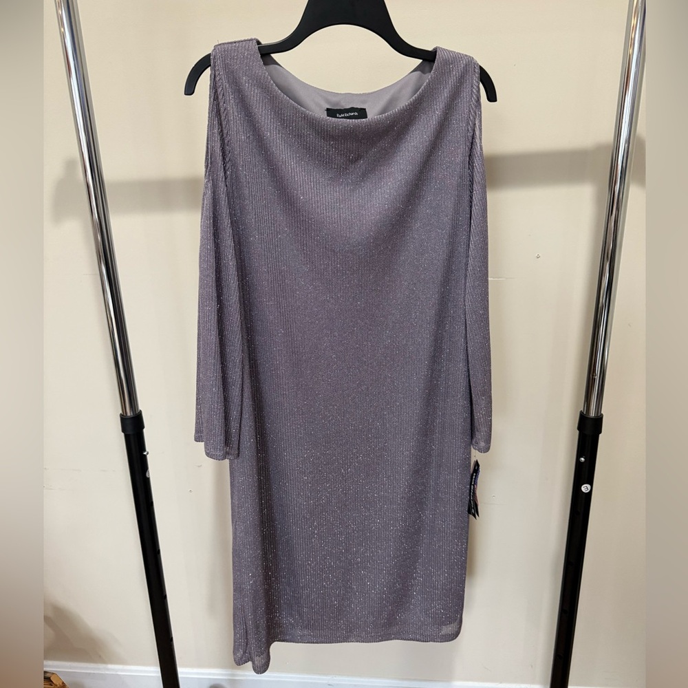R&M Richards Long Sleeve Gray/lavender dress